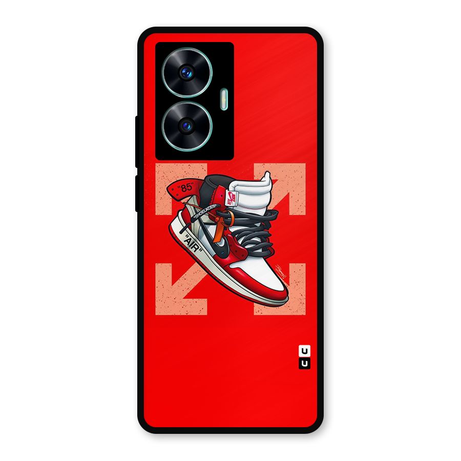 Trendy Air Shoes Metal Back Case for Realme Narzo N55