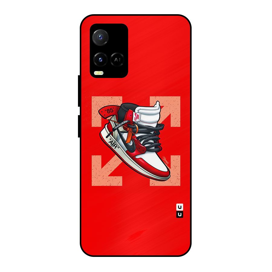 Trendy Air Shoes Metal Back Case for Vivo Y21G