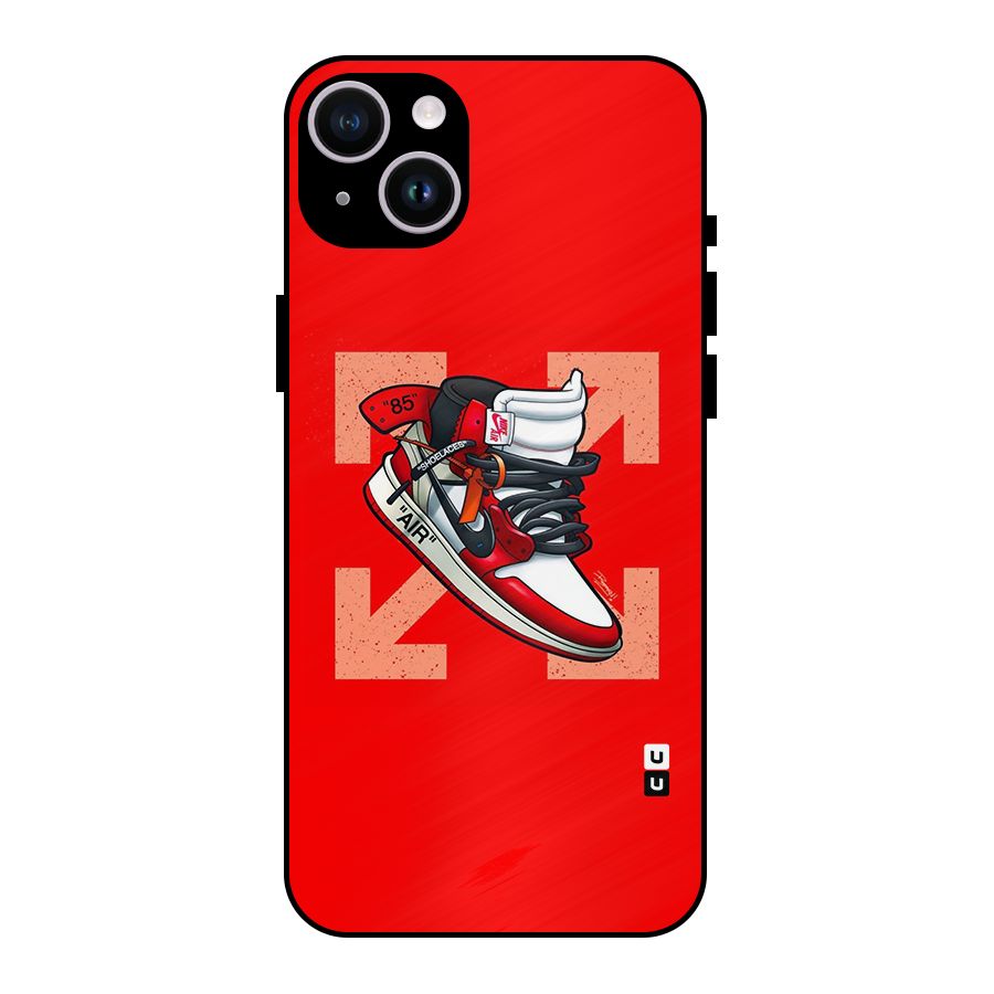 Trendy Air Shoes Metal Back Case for iPhone 14 Plus