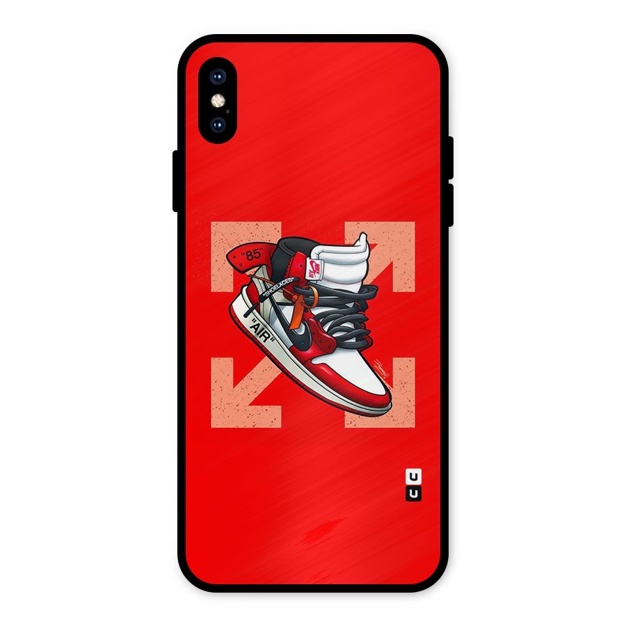 Trendy Air Shoes Metal Back Case for iPhone XS Max