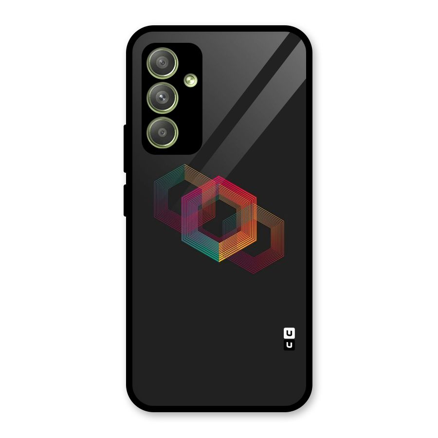 Tri-hexa Colours Glass Back Case for Galaxy A54