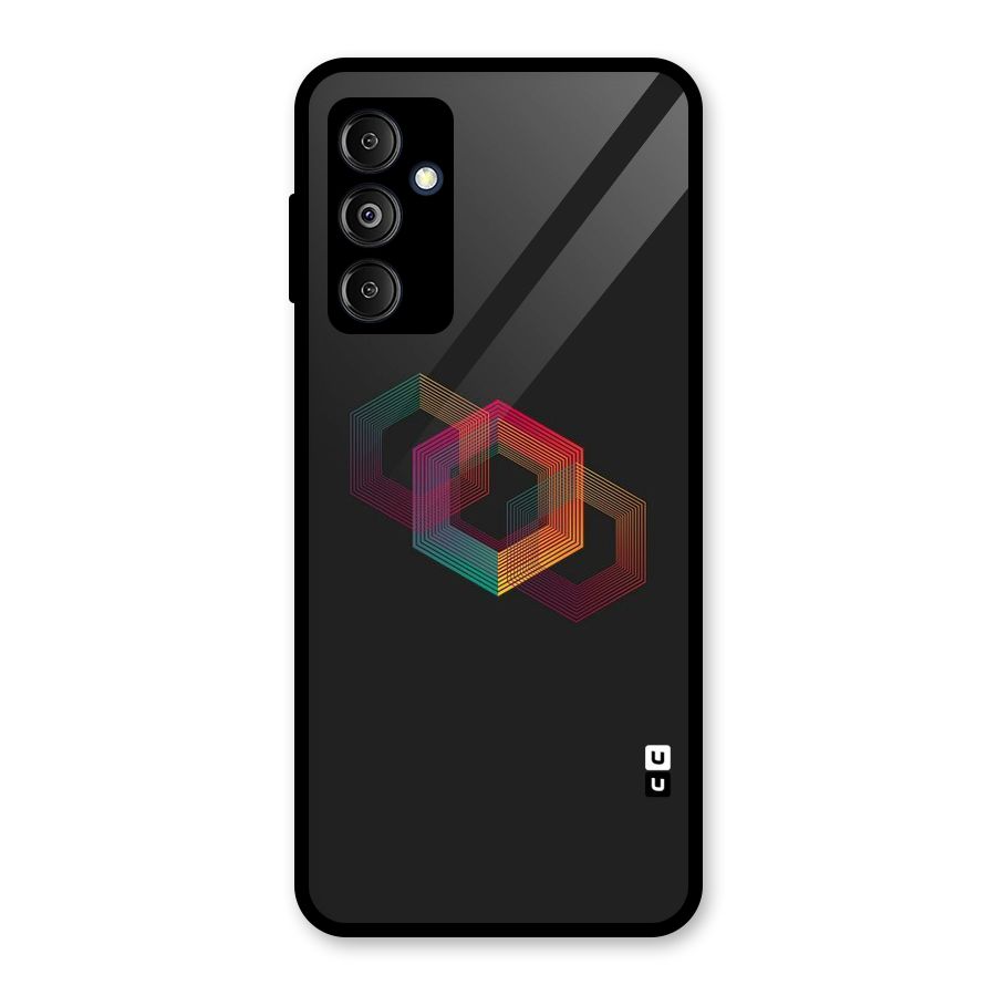 Tri-hexa Colours Glass Back Case for Galaxy M14 5G
