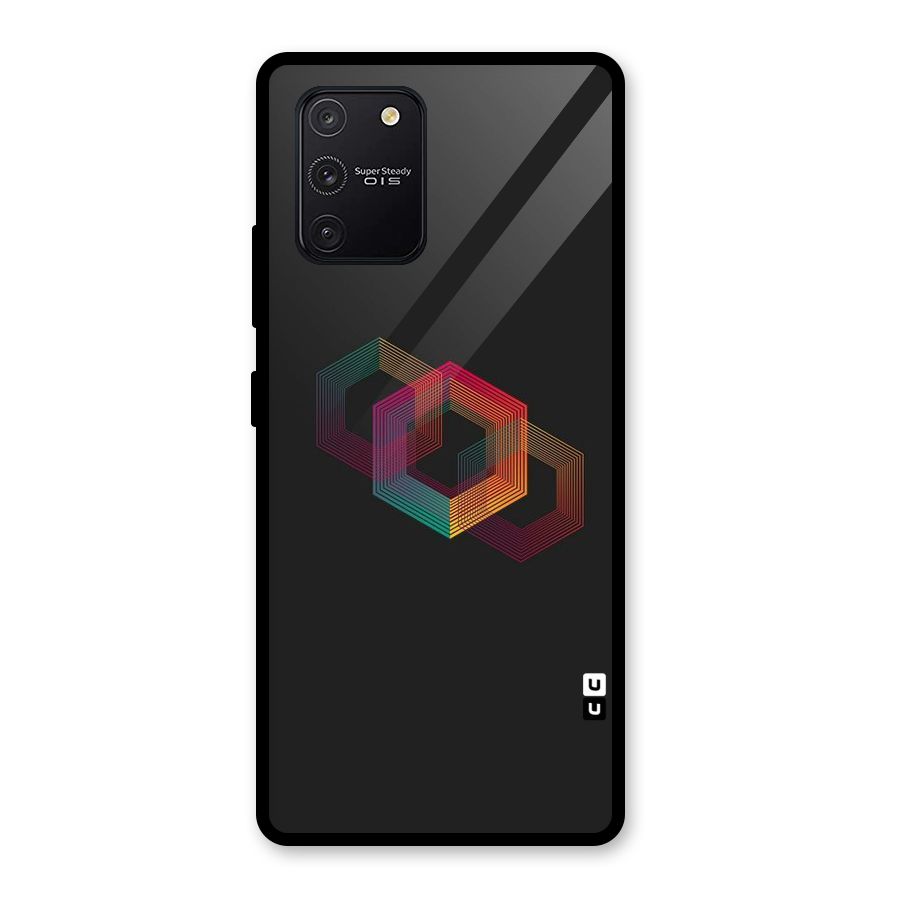 Tri-hexa Colours Glass Back Case for Galaxy S10 Lite