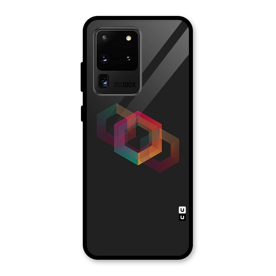 Tri-hexa Colours Glass Back Case for Galaxy S20 Ultra