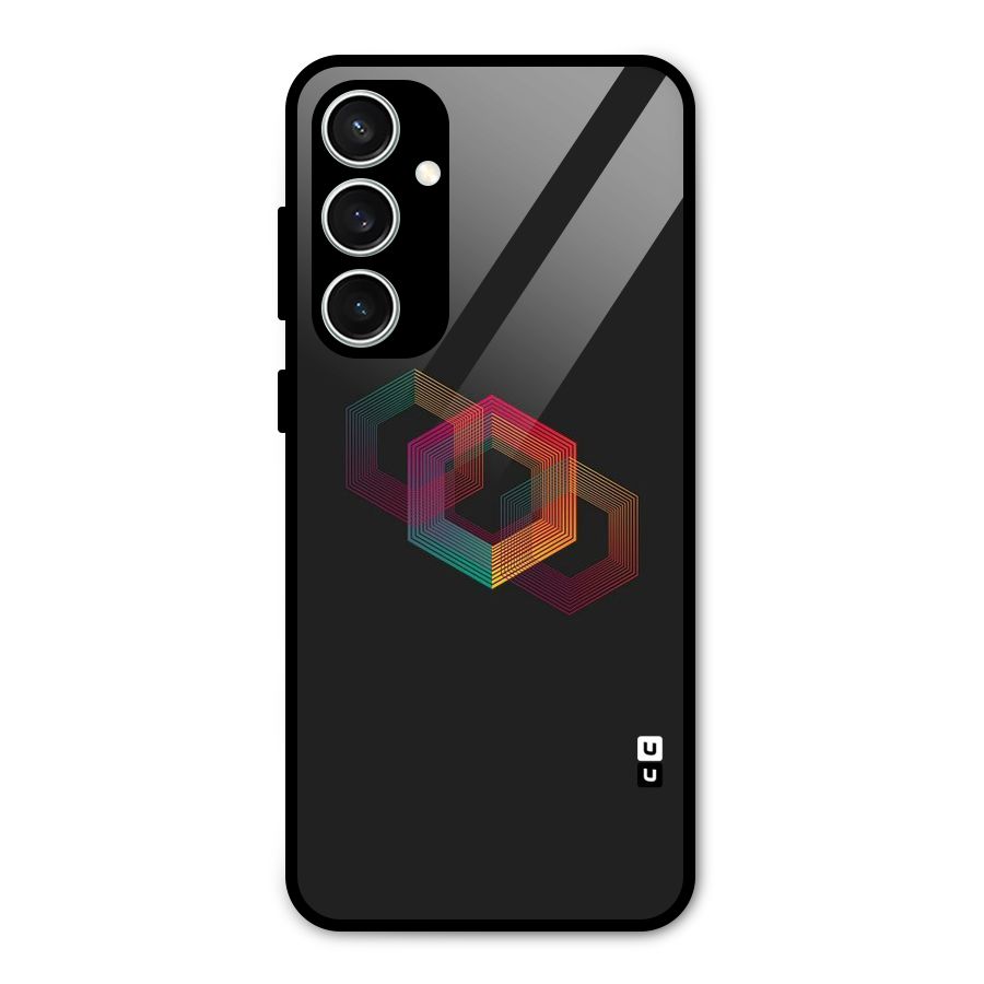 Tri-hexa Colours Glass Back Case for Galaxy S23 FE
