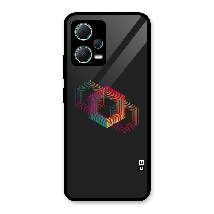 Tri-hexa Colours Glass Back Case for Poco X5
