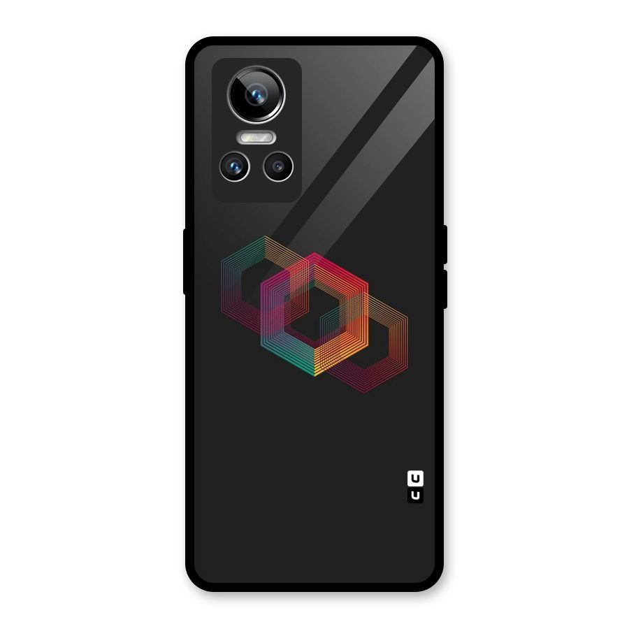 Tri-hexa Colours Glass Back Case for Realme GT Neo 3
