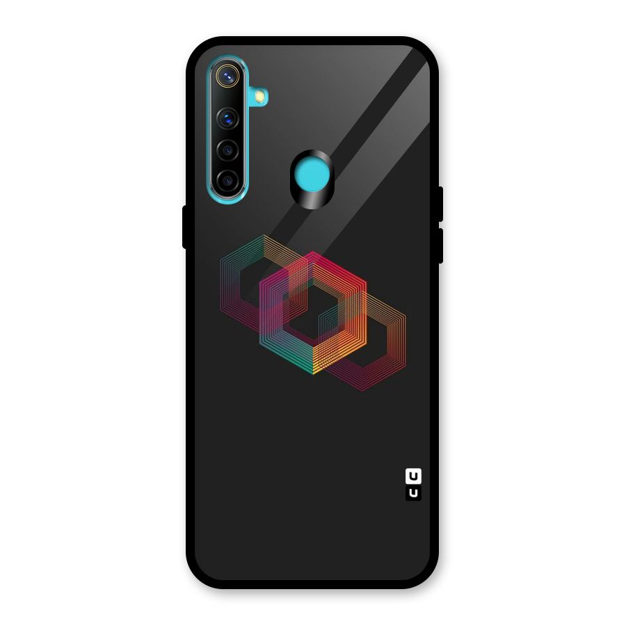 Tri-hexa Colours Glass Back Case for Realme Narzo 10