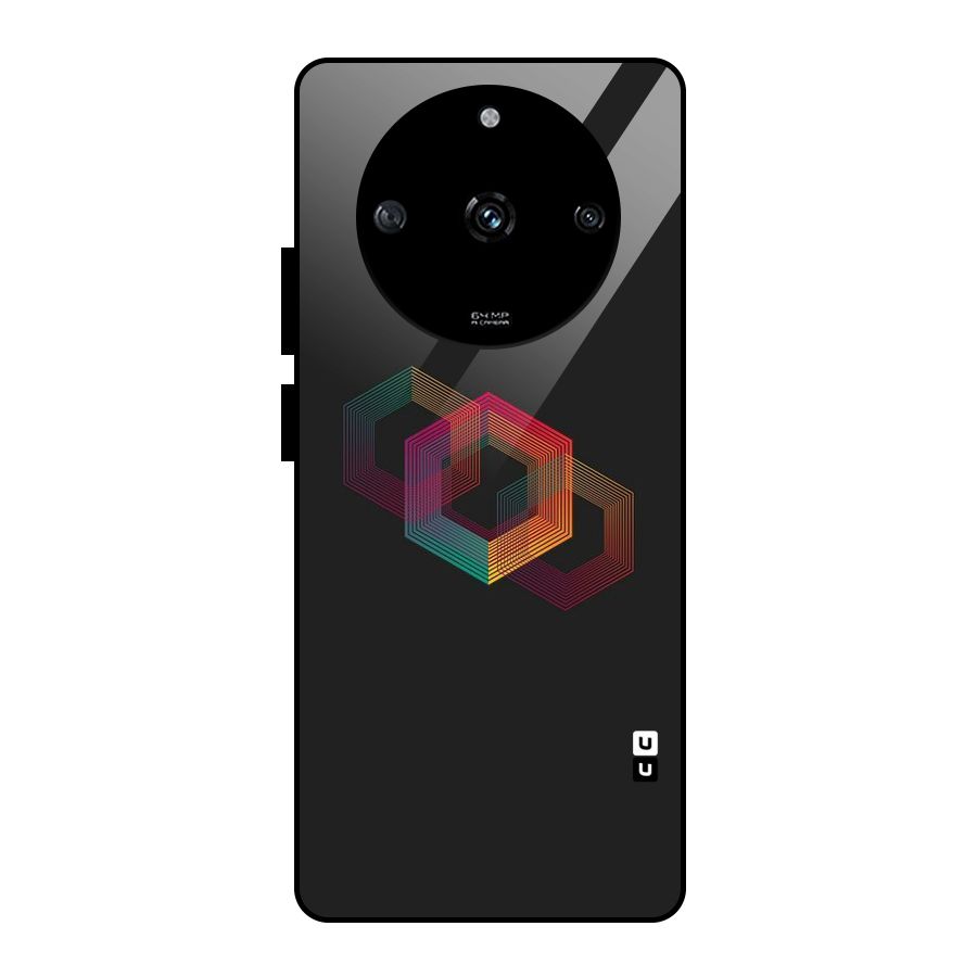 Tri-hexa Colours Glass Back Case for Realme Narzo 60 5G