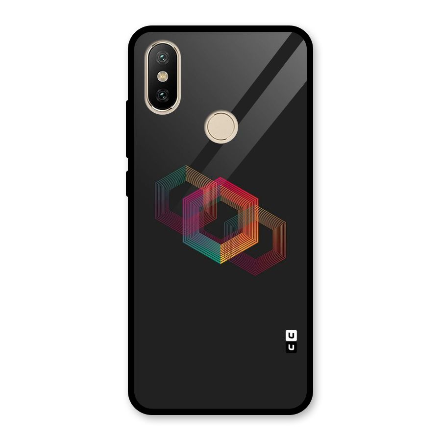 Tri-hexa Colours Glass Back Case for Redmi A2