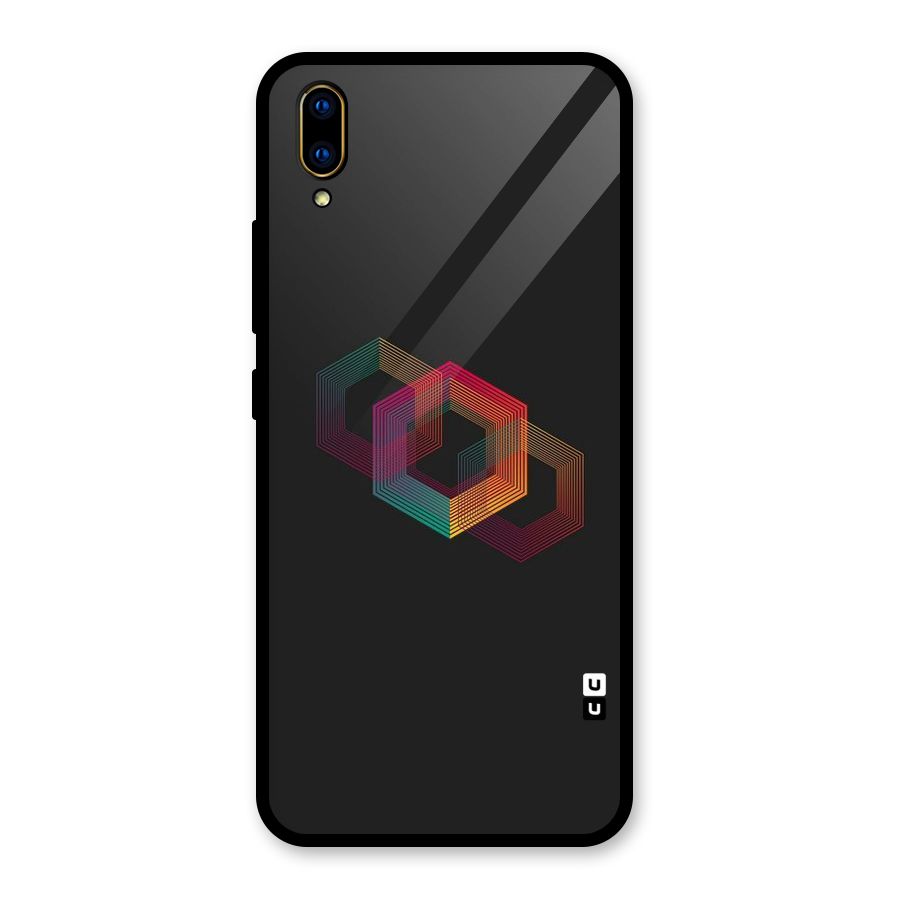 Tri-hexa Colours Glass Back Case for Vivo V11 Pro