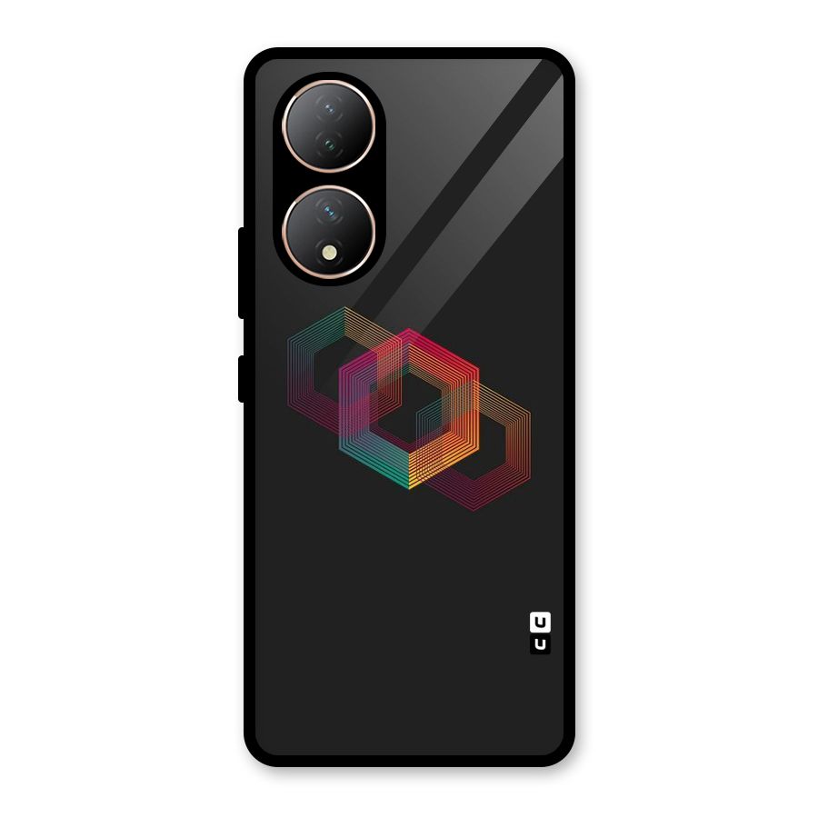 Tri-hexa Colours Glass Back Case for Vivo Y100A