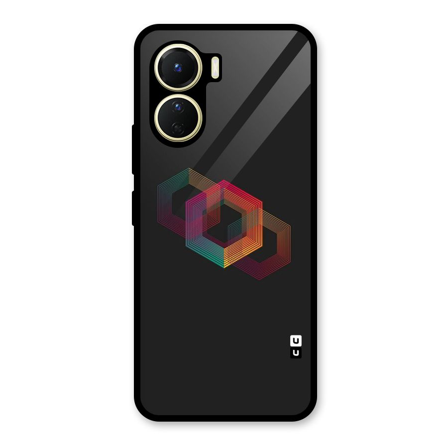 Tri-hexa Colours Glass Back Case for Vivo Y16