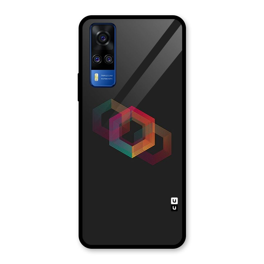 Tri-hexa Colours Glass Back Case for Vivo Y31