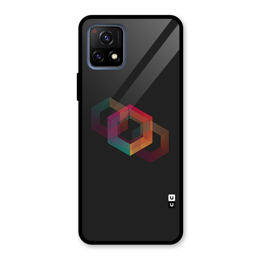 Tri-hexa Colours Glass Back Case for Vivo Y72 5G