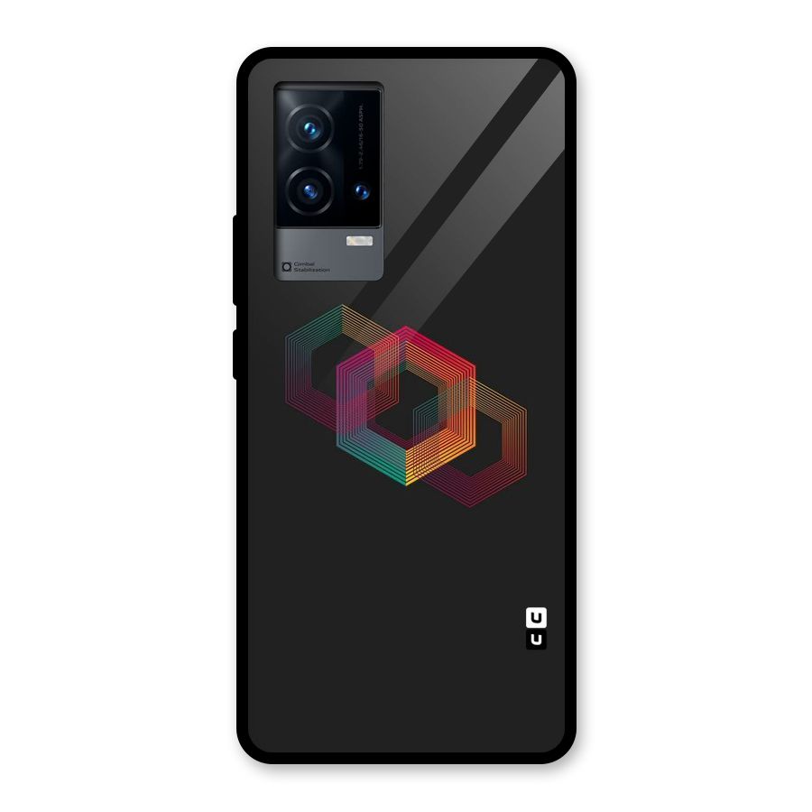 Tri-hexa Colours Glass Back Case for iQOO 9 5G