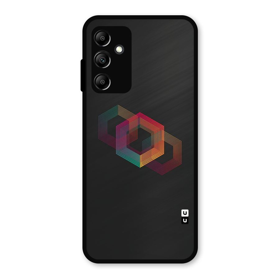 Tri-hexa Colours Metal Back Case for Galaxy A14 5G