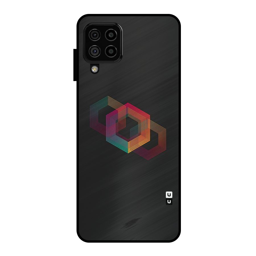 Tri-hexa Colours Metal Back Case for Galaxy A22 4G