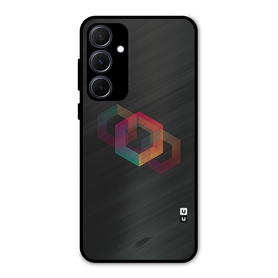 Tri-hexa Colours Metal Back Case for Galaxy A35