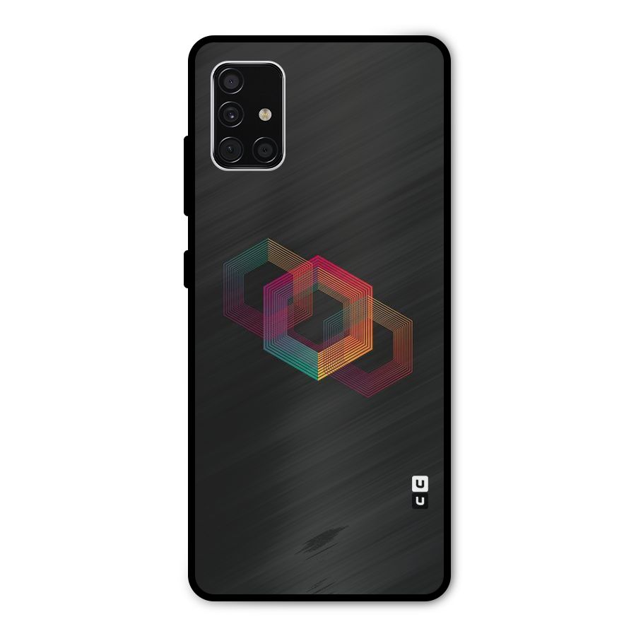 Tri-hexa Colours Metal Back Case for Galaxy A51