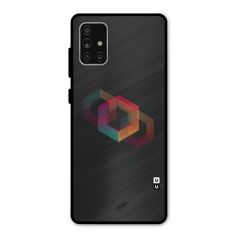 Tri-hexa Colours Metal Back Case for Galaxy A71