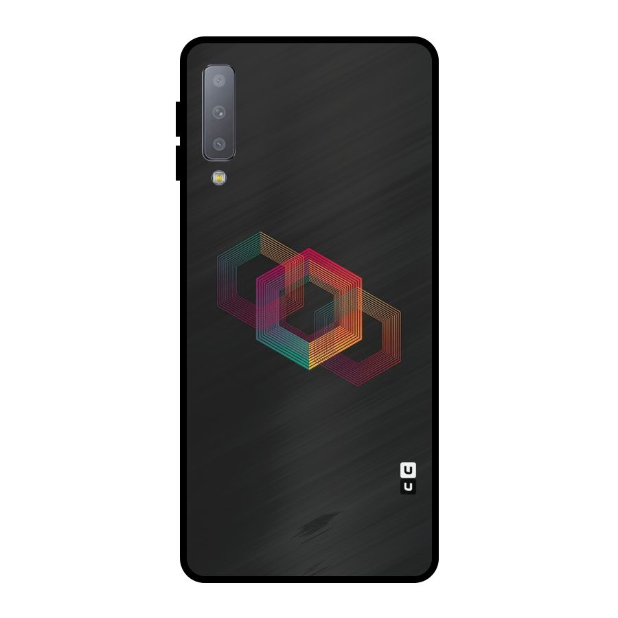 Tri-hexa Colours Metal Back Case for Galaxy A7 (2018)