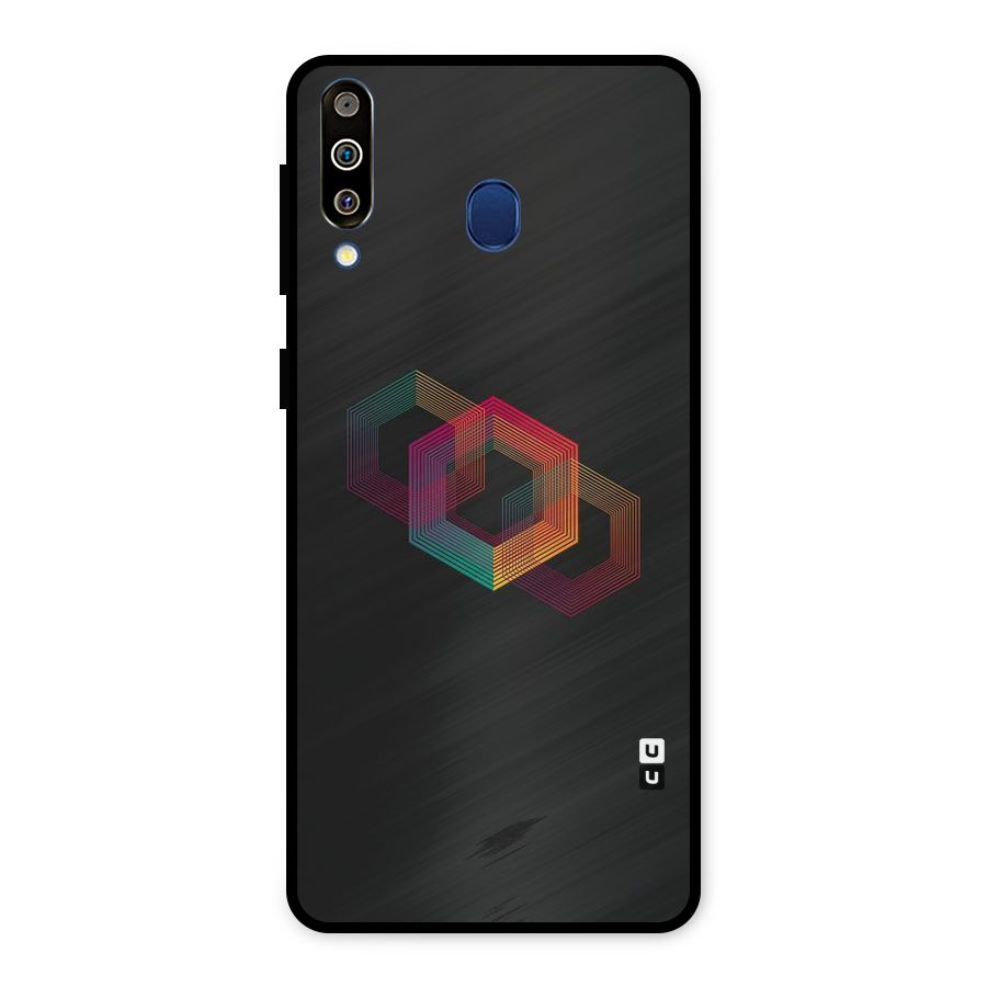 Tri-hexa Colours Metal Back Case for Galaxy M30