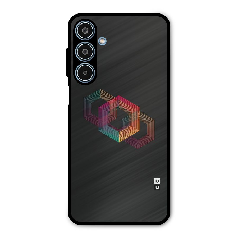 Tri-hexa Colours Metal Back Case for Galaxy M35