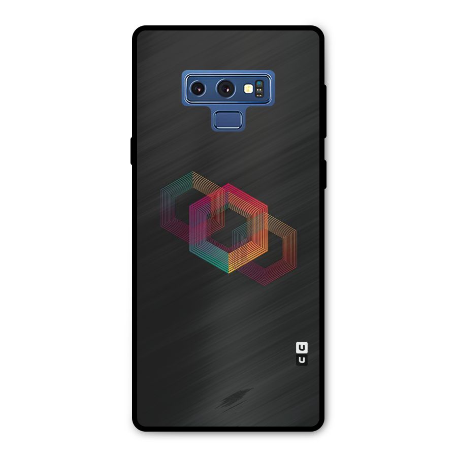 Tri-hexa Colours Metal Back Case for Galaxy Note 9