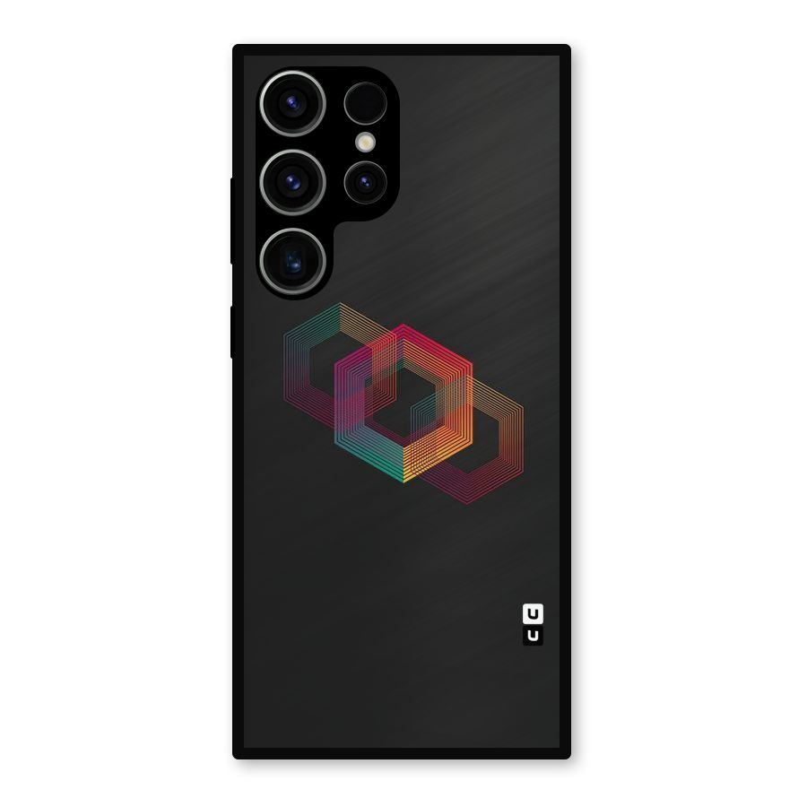 Tri-hexa Colours Metal Back Case for Galaxy S23 Ultra