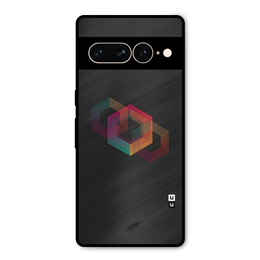 Tri-hexa Colours Metal Back Case for Google Pixel 7 Pro
