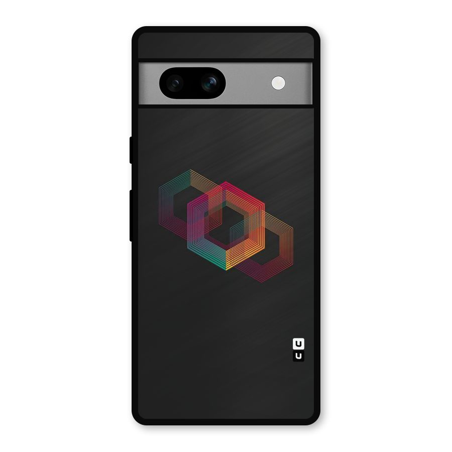 Tri-hexa Colours Metal Back Case for Google Pixel 7a