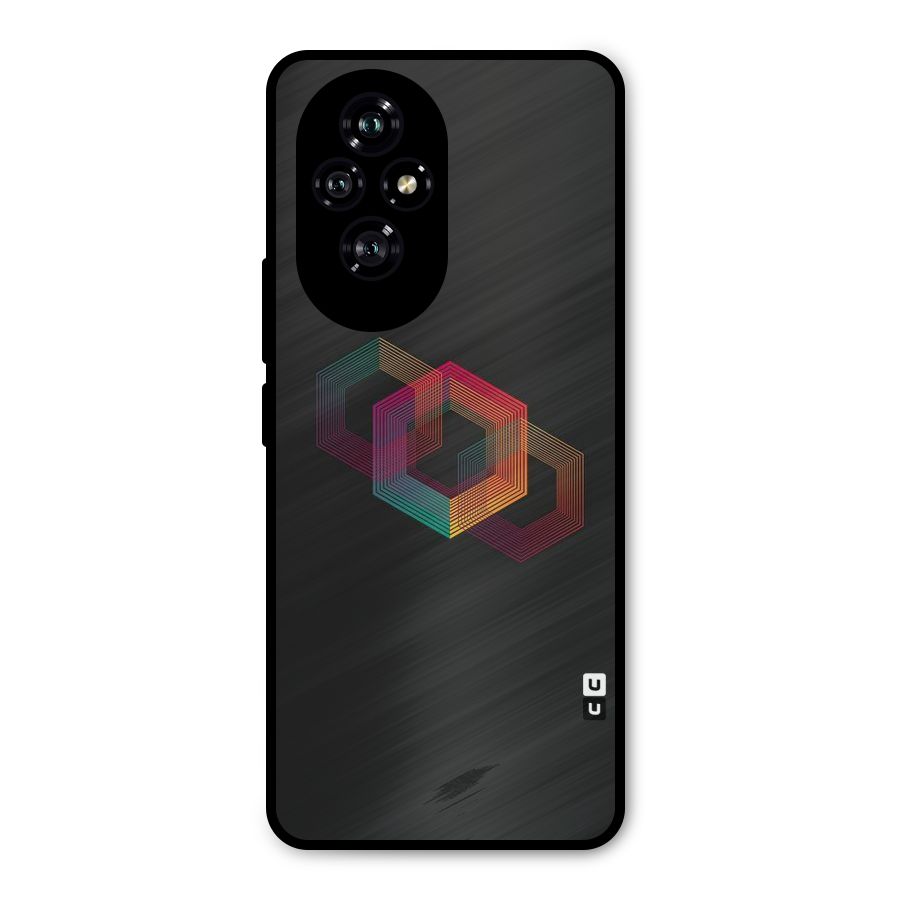 Tri-hexa Colours Metal Back Case for Honor 200