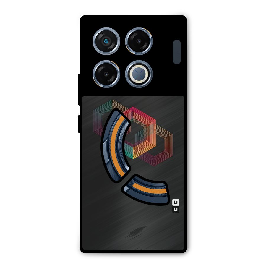 Tri-hexa Colours Metal Back Case for Infinix GT 20 Pro