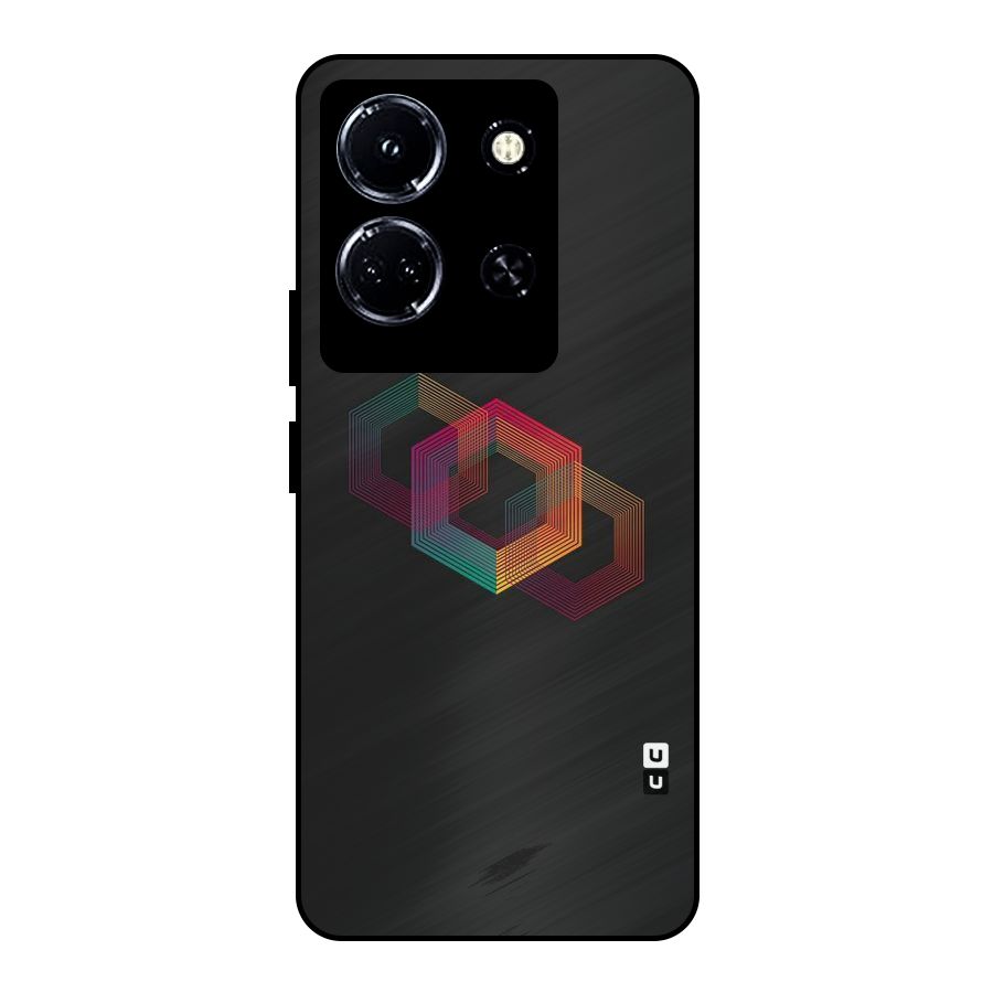 Tri-hexa Colours Metal Back Case for Infinix Note 30 5G