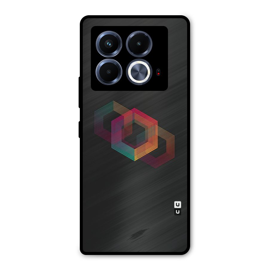 Tri-hexa Colours Metal Back Case for Infinix Note 40 5G