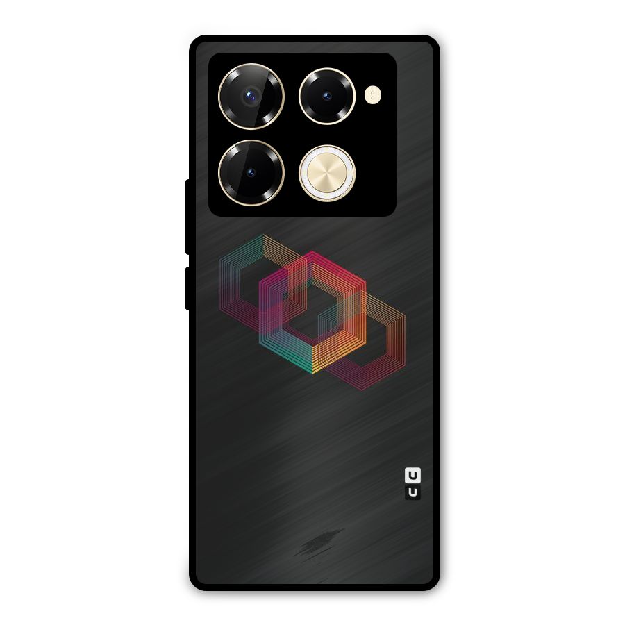 Tri-hexa Colours Metal Back Case for Infinix Note 40 Pro Plus