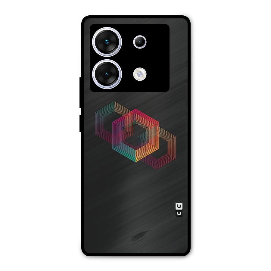 Tri-hexa Colours Metal Back Case for Infinix Zero 30 5G