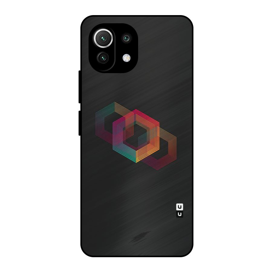 Tri-hexa Colours Metal Back Case for Mi 11 Lite NE 5G