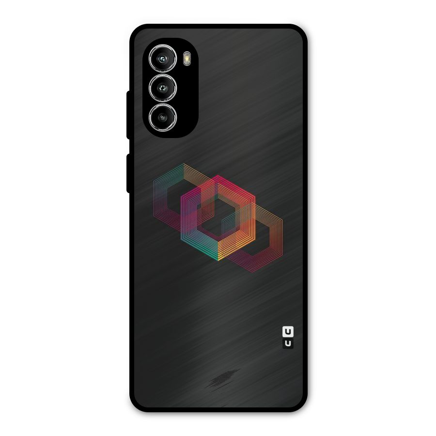 Tri-hexa Colours Metal Back Case for Moto G52
