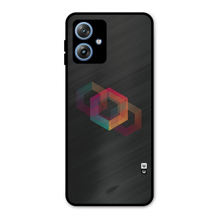 Tri-hexa Colours Metal Back Case for Moto G54