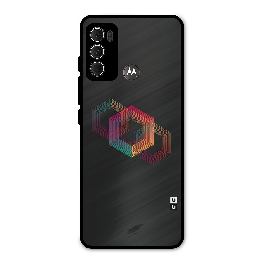 Tri-hexa Colours Metal Back Case for Moto G60