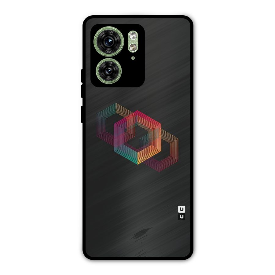 Tri-hexa Colours Metal Back Case for Motorola Edge 40 5G