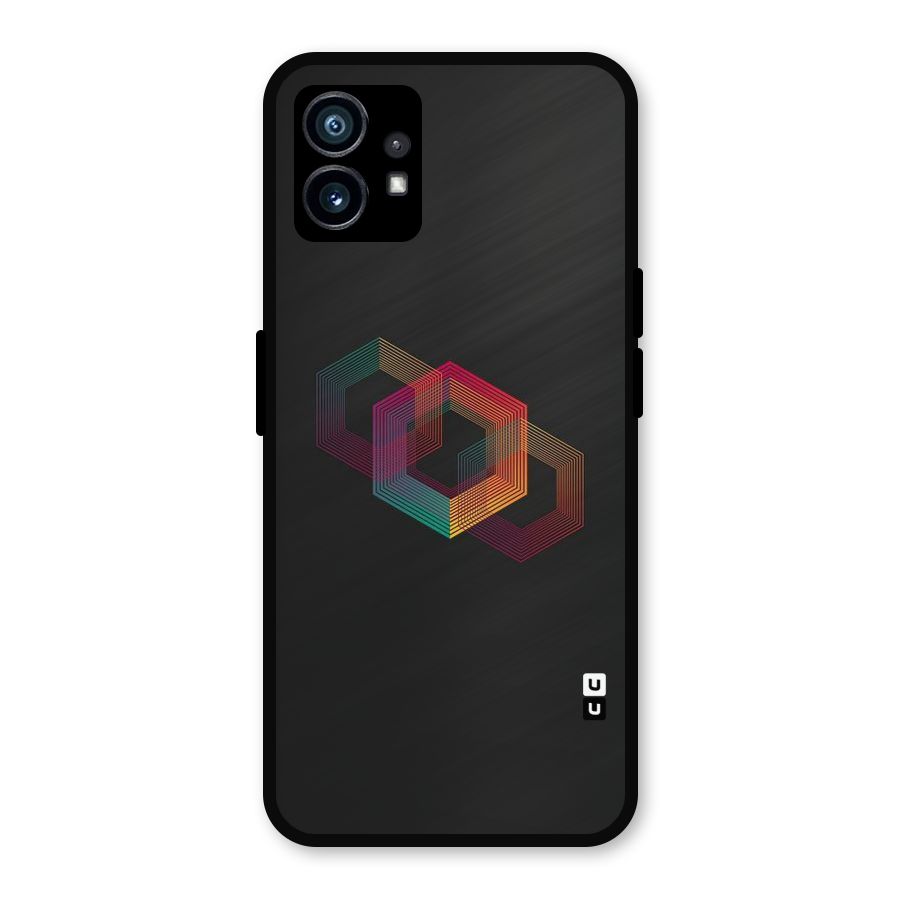 Tri-hexa Colours Metal Back Case for Nothing Phone 1