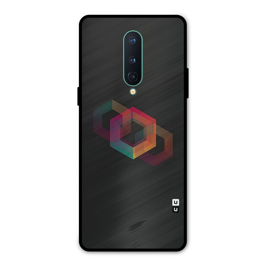Tri-hexa Colours Metal Back Case for OnePlus 8
