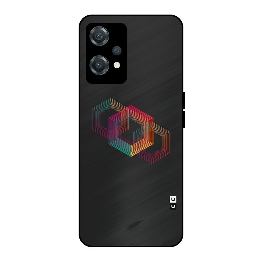 Tri-hexa Colours Metal Back Case for OnePlus Nord CE 2 Lite 5G