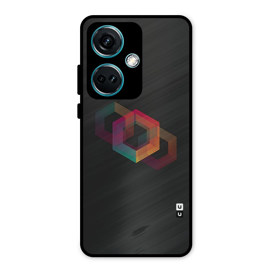 Tri-hexa Colours Metal Back Case for OnePlus Nord CE 3 5G