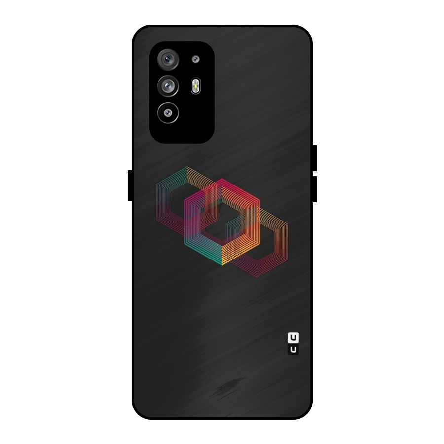 Tri-hexa Colours Metal Back Case for Oppo F19 Pro Plus 5G