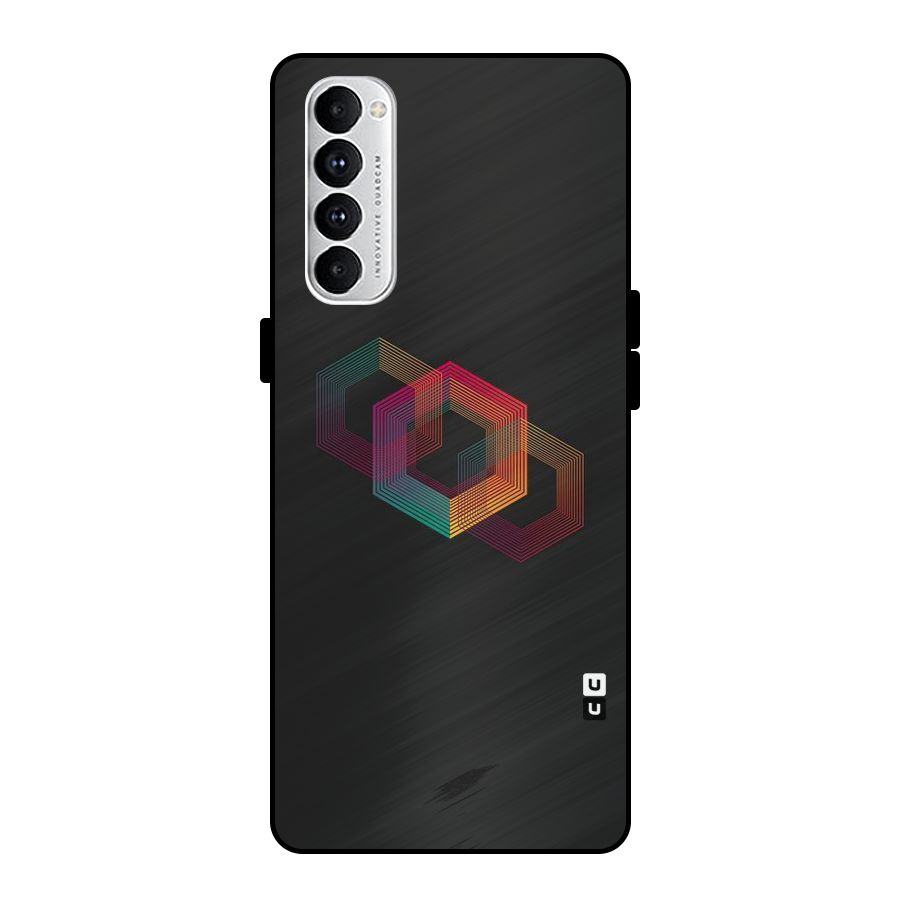 Tri-hexa Colours Metal Back Case for Oppo Reno4 Pro