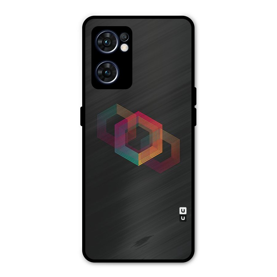 Tri-hexa Colours Metal Back Case for Oppo Reno7 5G